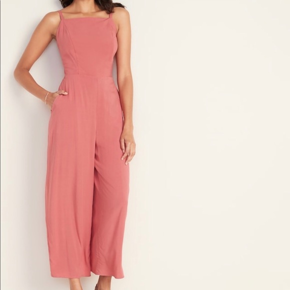 square neck cami jumpsuit